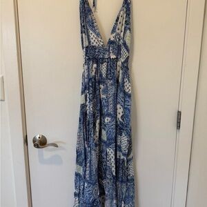 Zara Blue and White Long Dress